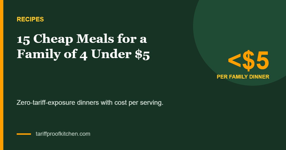 Cover: 15 cheap meals that feed a family of 4 for under $5