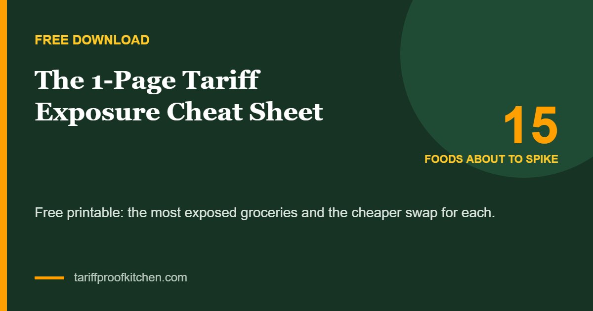 Free Tariff Exposure Cheat Sheet cover