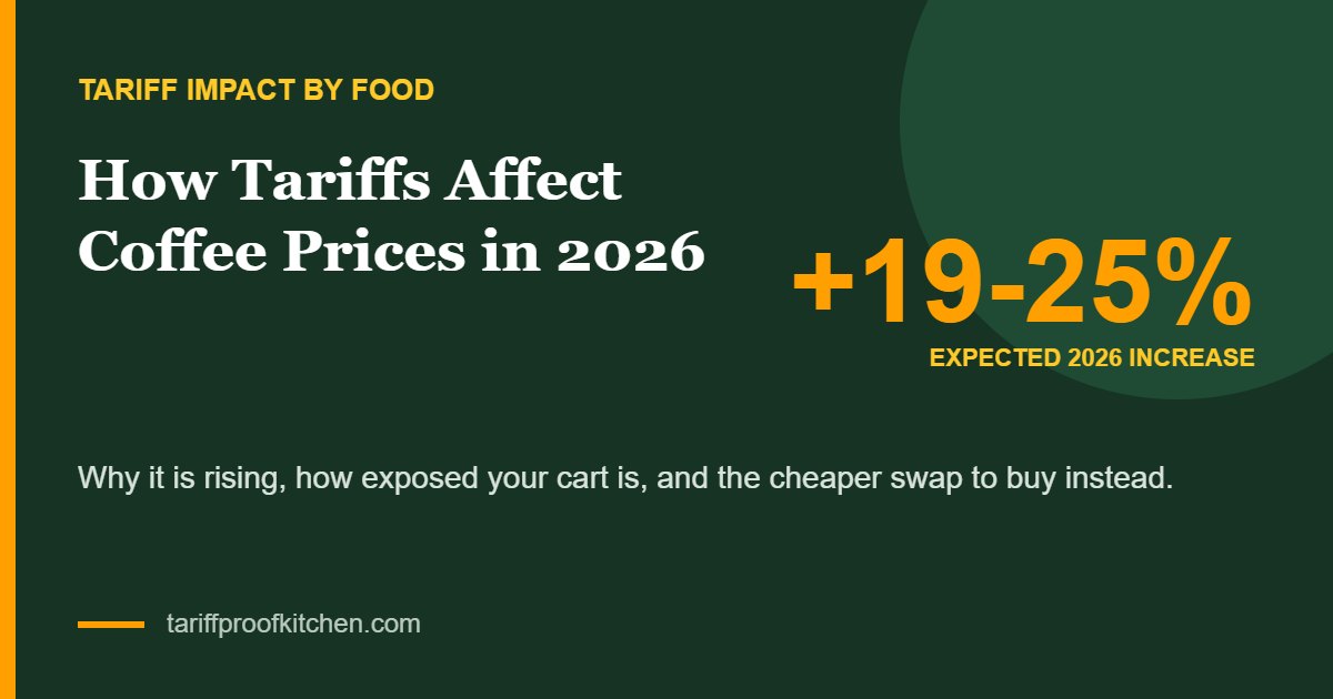 Coffee tariff price increase 2026: +19-25%